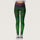 Elegante Gradient Green Shamrock gepersonaliseerde Leggings (Voorkant)