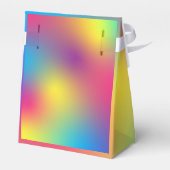 Elegante Gradiënt Holografische Bruiloftsborrel Bedankdoosjes (Achterkant)