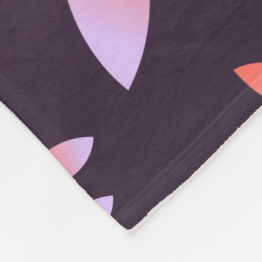 Elegante Gradient Leaf Pattern Paarse Deken (Hoek)