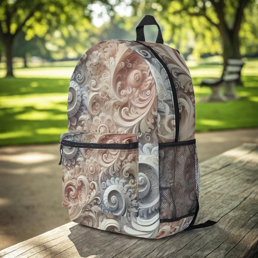 Elegante Gradient Pastel Kant Patroon Medium Gift  Bedrukte Rugzak