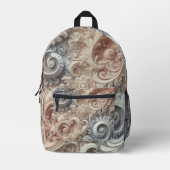 Elegante Gradient Pastel Kant Patroon Medium Gift  Bedrukte Rugzak (Voorkant)