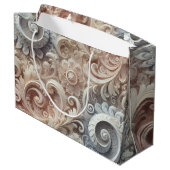 Elegante Gradient Pastel Kant Patroon Medium Gift  Groot Cadeauzakje (Achterkant Gekanteld)