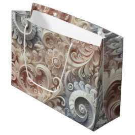 Elegante Gradient Pastel Kant Patroon Medium Gift  Groot Cadeauzakje