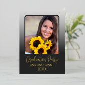 Elegante Graduation Party Foto Folie Uitnodiging (Staand Voorkant)