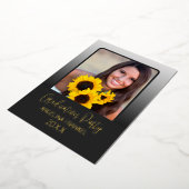 Elegante Graduation Party Foto Folie Uitnodiging (Gedraaid)