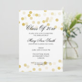 Elegante Graduation Party Gold Folie Glitter Light Kaart (Staand voorkant)