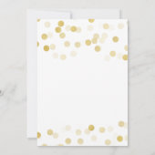 Elegante Graduation Party Gold Folie Glitter Light Kaart (Achterkant)