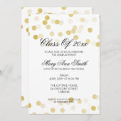 Elegante Graduation Party Gold Folie Glitter Light Kaart (Voorkant / Achterkant)