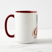 Elegante gradueer script kunstwerk met foto functi mok (Links)