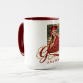 Elegante gradueer script kunstwerk met foto functi mok (Voorkant links)