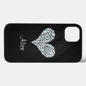 Elegante Grafische Diamanten Hart Gestreepte Achte Case-Mate iPhone Case (Achterkant (horizontaal))