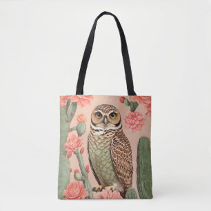 Elegante grafuil en cactussen tote bag