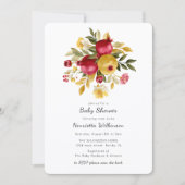Elegante granaatappel babyshower uitnodiging (Voorkant)