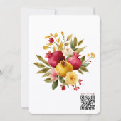 Elegante granaatappel babyshower uitnodiging (Achterkant)