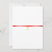 Elegante Grand Opening Uitnodiging met Rood Lint (Achterkant)