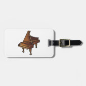 Elegante Grand Piano Music Lovers Design Bagagelabel (Voorkant horizontaal)