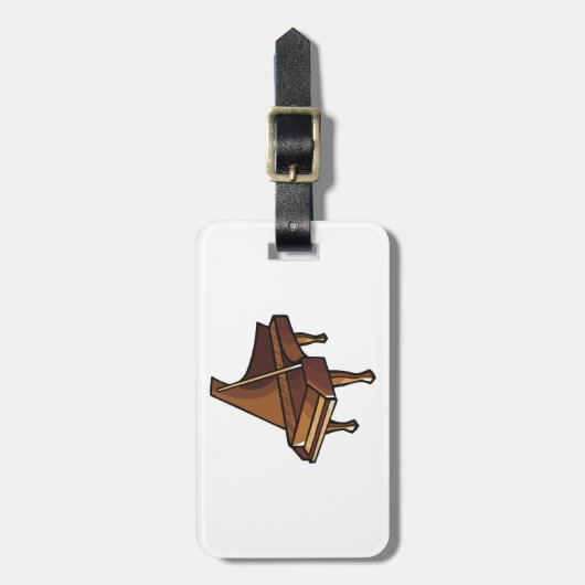 Elegante Grand Piano Music Lovers Design Bagagelabel (Voorkant verticaal)