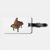Elegante Grand Piano Music Lovers Design Bagagelabel (Achterkant horizontaal)
