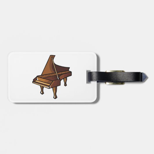 Elegante Grand Piano Music Lovers Design Bagagelabel (Achterkant horizontaal)