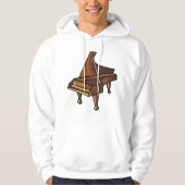 Elegante Grand Piano Music Lovers Design Hoodie (Voorkant)