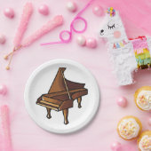 Elegante Grand Piano Music Lovers Design Papieren Bordje (Feest)