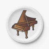 Elegante Grand Piano Music Lovers Design Papieren Bordje (Voorkant)