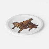 Elegante Grand Piano Music Lovers Design Papieren Bordje (Gekanteld)