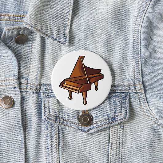 Elegante Grand Piano Music Lovers Design Ronde Button 7,6 Cm