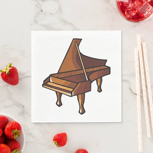 Elegante Grand Piano Music Lovers Design Servet