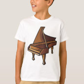 Elegante Grand Piano Music Lovers Design T-shirt (Voorkant)