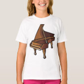 Elegante Grand Piano Music Lovers Design T-shirt (Voorkant)