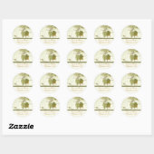 Elegante grapevine herfstbruiloft Save the Date Ronde Sticker (Vel)