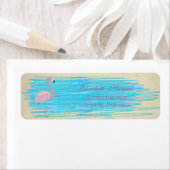 Elegante Grappige Cute Roze Flamingo Label (Insitu)