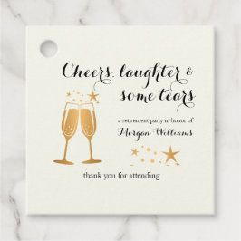 Elegante grappige juichen lachen tranen pensioen bedankjes labels