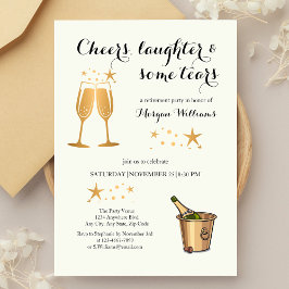 Elegante grappige juichen lachen tranen pensioen kaart