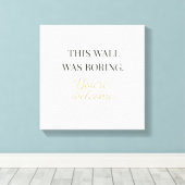Elegante Grappige Wandcanvas – Minimaal Decoratie (Insitu (Houten vloer))