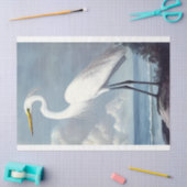 Elegante Great Egret Waterverf Decoupage Vogelkuns Tissuepapier (Craft)