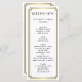 Elegante Great Gatsby Art Deco Trouwmenu Menu (Voorkant / Achterkant)