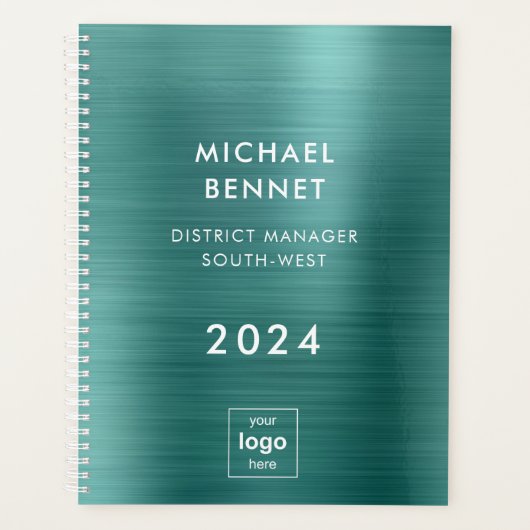 Elegante Green Business Logo 2024 Planner (Voorkant)