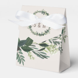 Elegante Green Custom Monogram Favor Box Bedankdoosjes