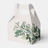 Elegante Green Custom Monogram Gable Favor Box Bedankdoosjes (Achterkant)