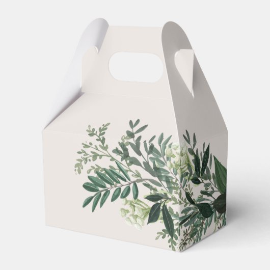 Elegante Green Custom Monogram Gable Favor Box Bedankdoosjes (Achterkant)