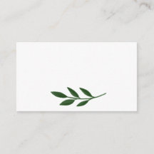 Elegante Green Flat Place Card