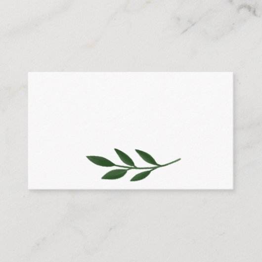 Elegante Green Flat Place Card Plaatskaartje (Voorkant)