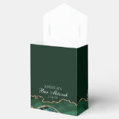 Elegante Green Gold Bar Mitswa Party Bedankdoosjes (Geopend)