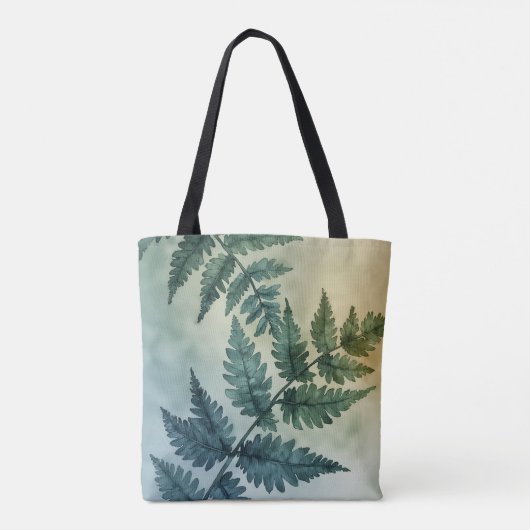 Elegante Green Leaf Canvas tas (Achterkant)