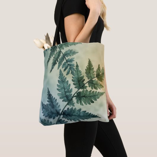 Elegante Green Leaf Canvas tas (Dichtbij)