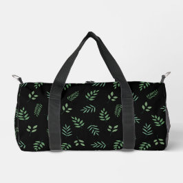 Elegante Green Leaf Pattern Travel Duffle Bag Plunjezak