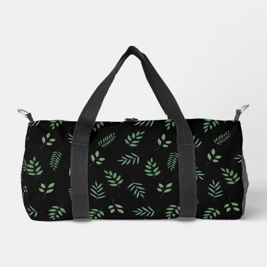Elegante Green Leaf Pattern Travel Duffle Bag Plunjezak (Voorkant)