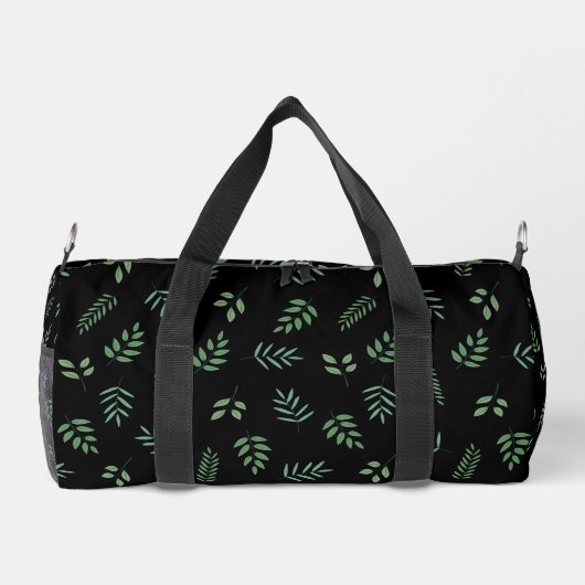 Elegante Green Leaf Pattern Travel Duffle Bag Plunjezak (Achterkant)
